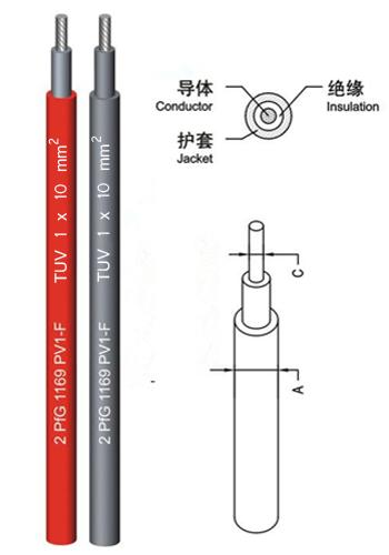 10mm TUV Solar Cable / Solar Power Cord For Outdoor Extreme Environments
